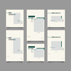 Trendy editable template for social network stories and posts, vector illustration. Design backgrounds for social media