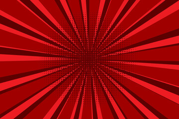 Background from red rays. Red and burgundy sunbeams. Starburst burst vector illustration. Stock image.