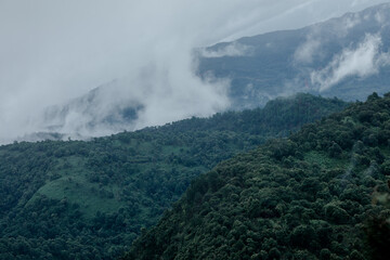 fog over the mountains