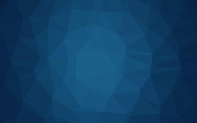 Dark BLUE vector polygon abstract layout.