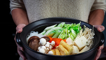 Japanese Nabe - Hot Pot with chicken balls