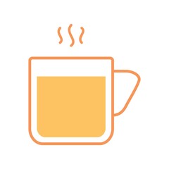 Drink Glasses Flat Icon Color Design Vector Template Illustration