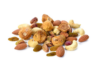 Nuts mix isolated on white background