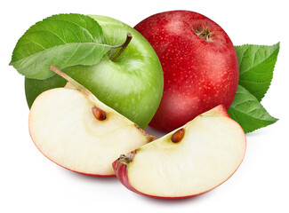 Red and green apples