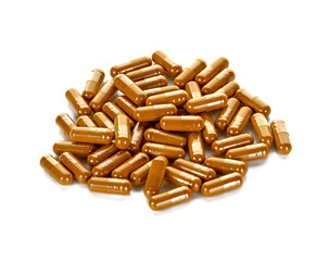 Turmeric Capsule isolated on white background