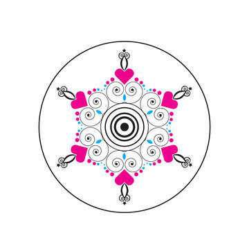 Vector Floral ornament Design Shape