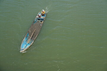 Fototapeta premium boat on the river