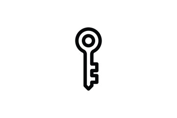Real Estate Outline Icon - Key