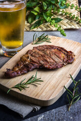 Grilled meat and beer