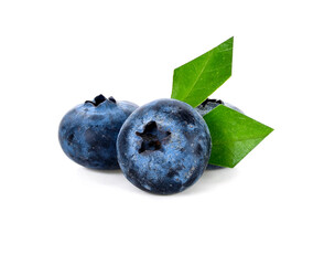 Blueberries isolated on white background