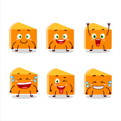 Cartoon character of pumpkin cake with smile expression
