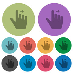 Right handed move right gesture color darker flat icons