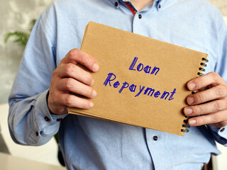 Business concept meaning Loan Repayment with phrase on the piece of paper.