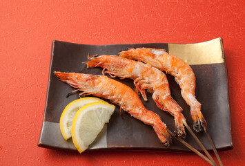 ソフトシェルシュリンプ　　　海老　塩焼き