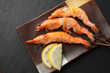 ソフトシェルシュリンプ　　　海老　塩焼き