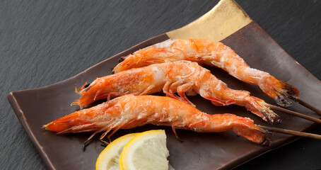 ソフトシェルシュリンプ　　　海老　塩焼き
