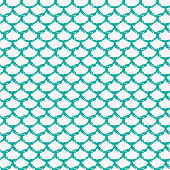 Mermaid tail seamless pattern