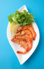 ソフトシェルシュリンプ　海老　オリーブソテェ