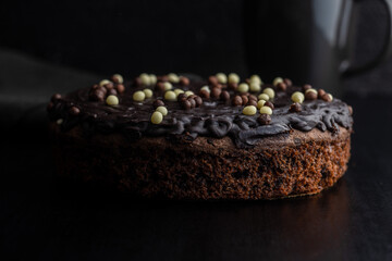 Sweet chocolate cake.