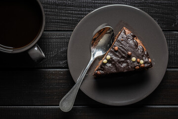 Piece of chocolate cake