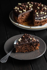 Piece of chocolate cake