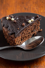 Piece of chocolate cake
