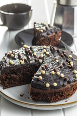 Sweet chocolate cake.