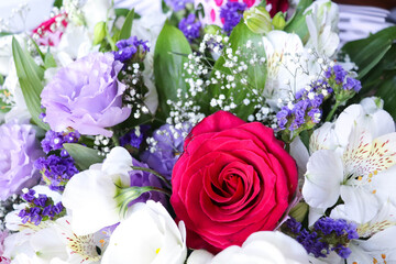 floral background. bouquet of colorful flowers