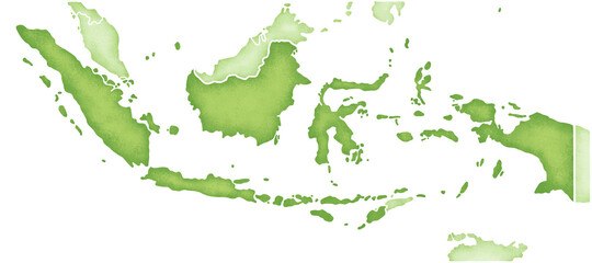 Fototapeta na wymiar インドネシアの地図
