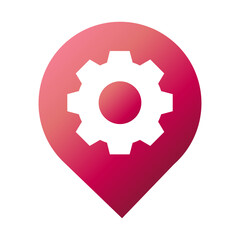 location icon. location setting concept . Vector illustration, gradient style vector icon .