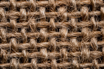 Brown sack or Burlap texture background and empty space.