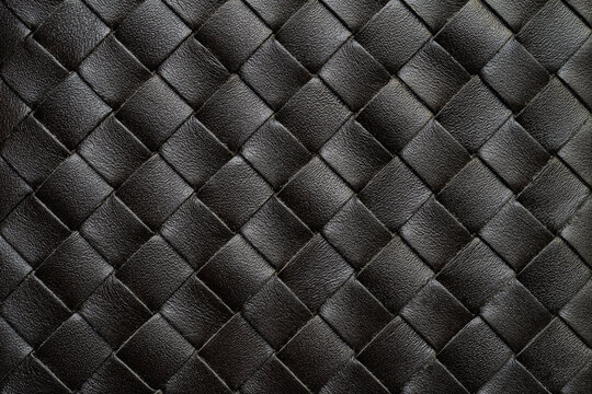 Black Weaving leather or basketry texture background.