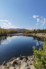 Fototapeta premium lake in the mountains