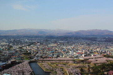 Fototapeta na wymiar 春の北海道の風景