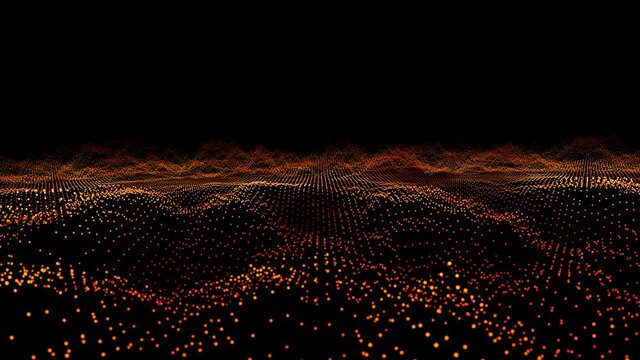 Futuristic abstract lava flame waveform sound audio music ball oscillation, visualization wave technology digital surface