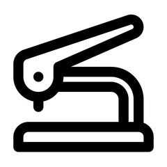 Hole Puncher Line Icon Vector