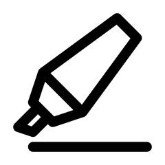 Highlighter Line Icon Vector