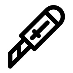 Utility Knife Line Icon Vector