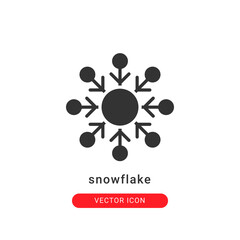 snowflake icon vector illustration. snowflake icon glyph design.