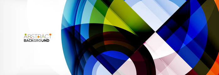 Obraz premium Round shapes, triangles and circles. Modern abstract background