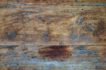 Obraz premium Wood texture background, view of wall made with vintage wooden rough planks with cracks.