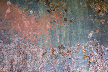 old iron sheet covered with rust
