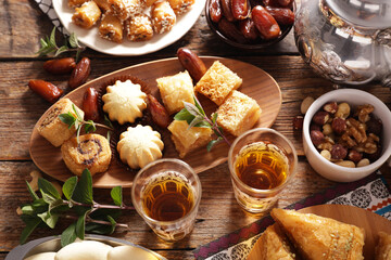 assorted of oriental dessert, pastries