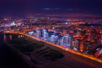 Fototapeta na wymiar Kazan city at night