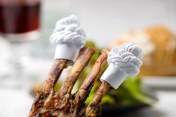 lamb ribs with frills