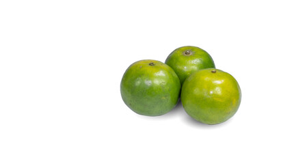 picture of tangerines, isolated on white background.