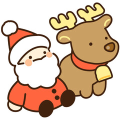 サンタとトナカイの人形1