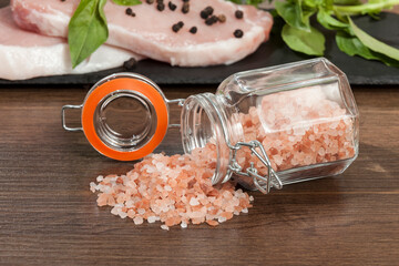 Salt - Crystals of salt pink of Himalayan.