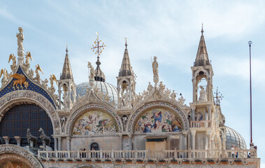Cathedral of San Marco, Venice, Italy. Roof details.