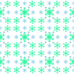 Seamless pattern of snowflake on white background. Plants seamless pattern concept.